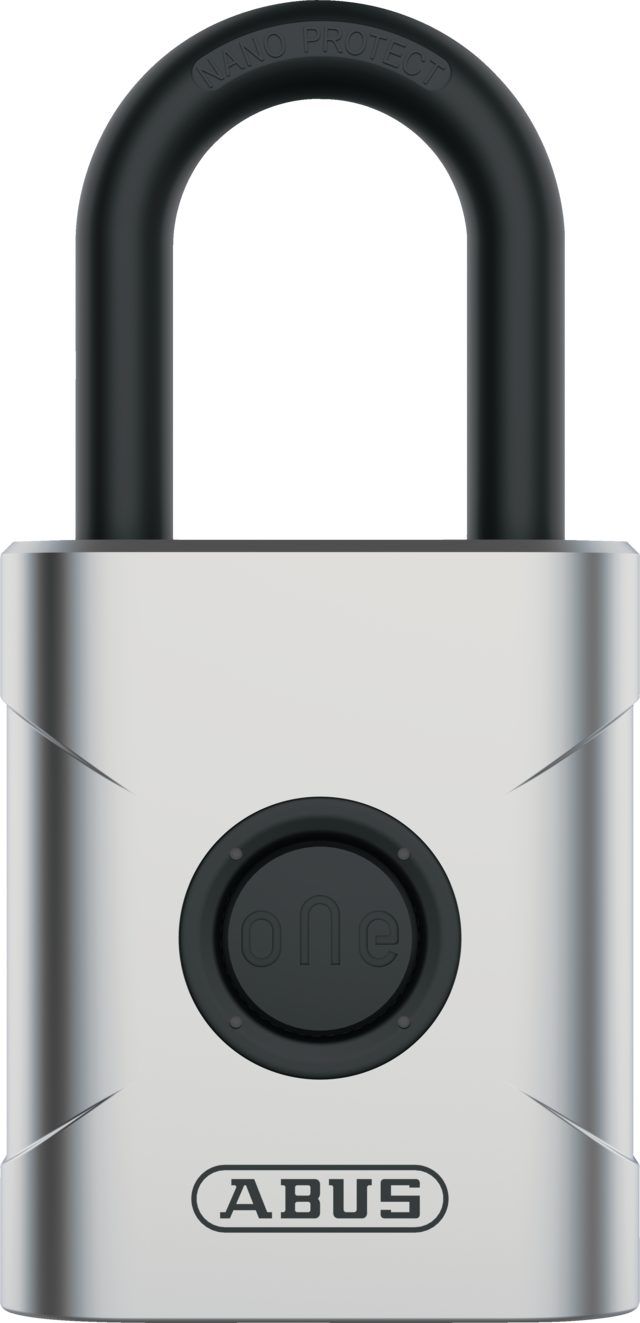 ABUS Vorhängeschloss EVEROX™ One 61/45 Bluetooth® – IP66 & IP68, Sicherheitsklasse 6, Vorhangschloss – silber – SmartX-Technologie – schlüssellos