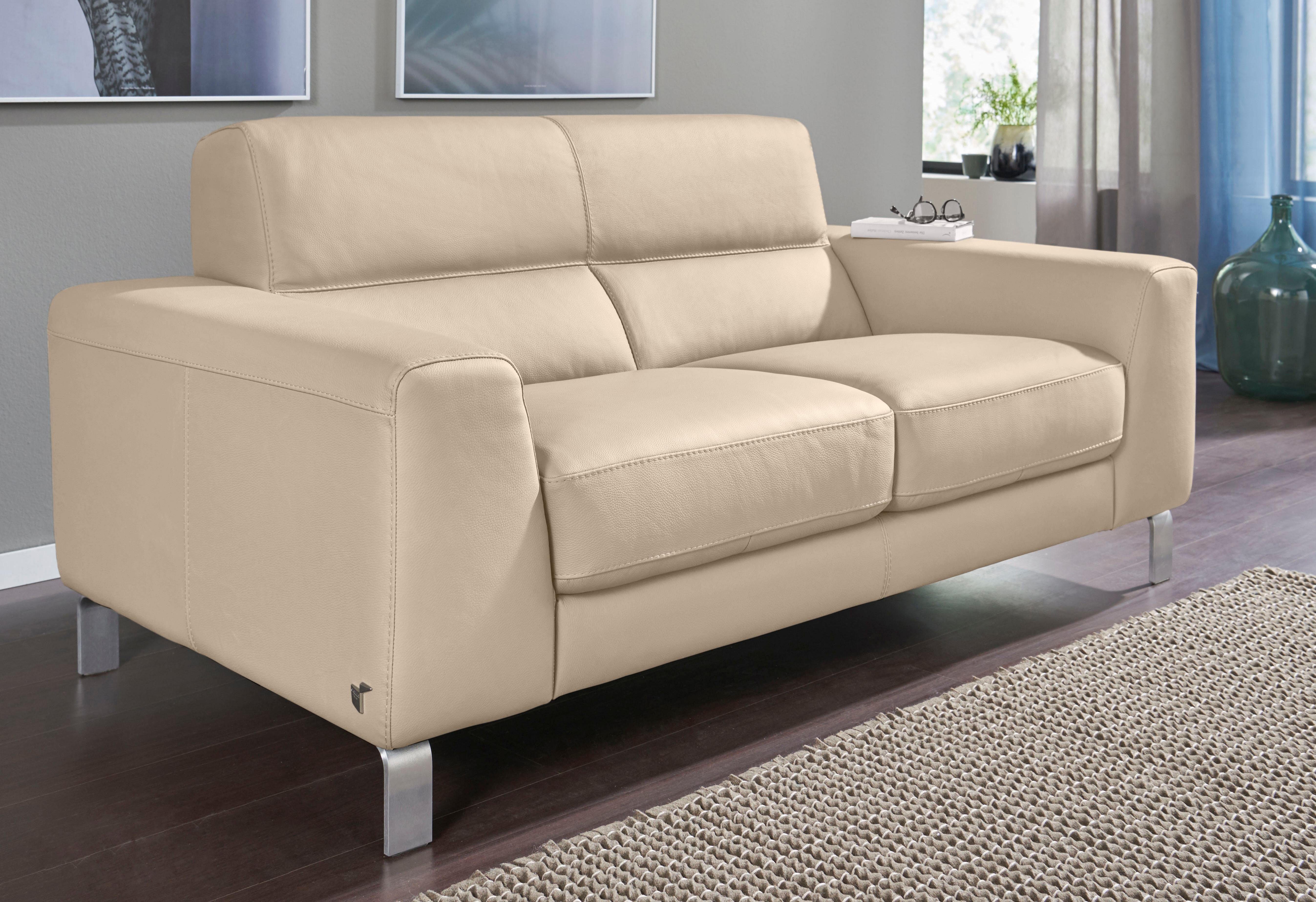 CALIA ITALIA 2,5-Sitzer Simon, hoher Sitzkomfort, modern und elegant, italienisches Designsofa, in zwei Lederqualitäten