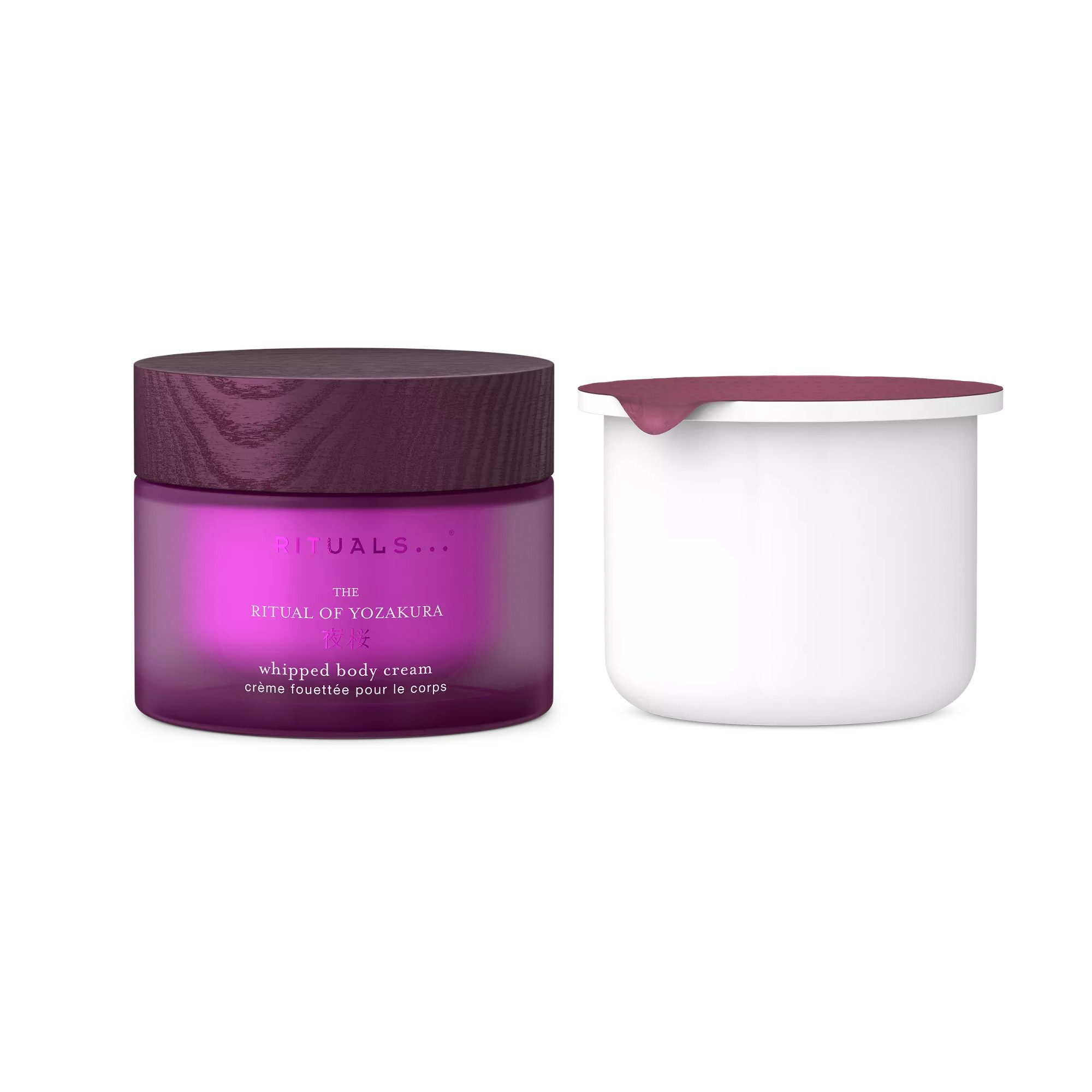 Rituals Körpercreme Rituals Yozakura Whipped Body Cream + Refill Bundle 220 ml, 2-tlg., Originalgröße + Refill im praktischen Pflege-Bundle