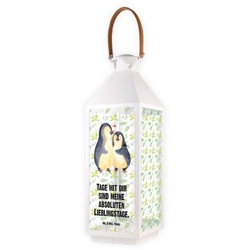 Mr. & Mrs. Panda Gartenleuchte XL Pinguin umarmen - Transparent - Geschenk, Laterne groß, Liebesgesc, Charmanter Blickfang