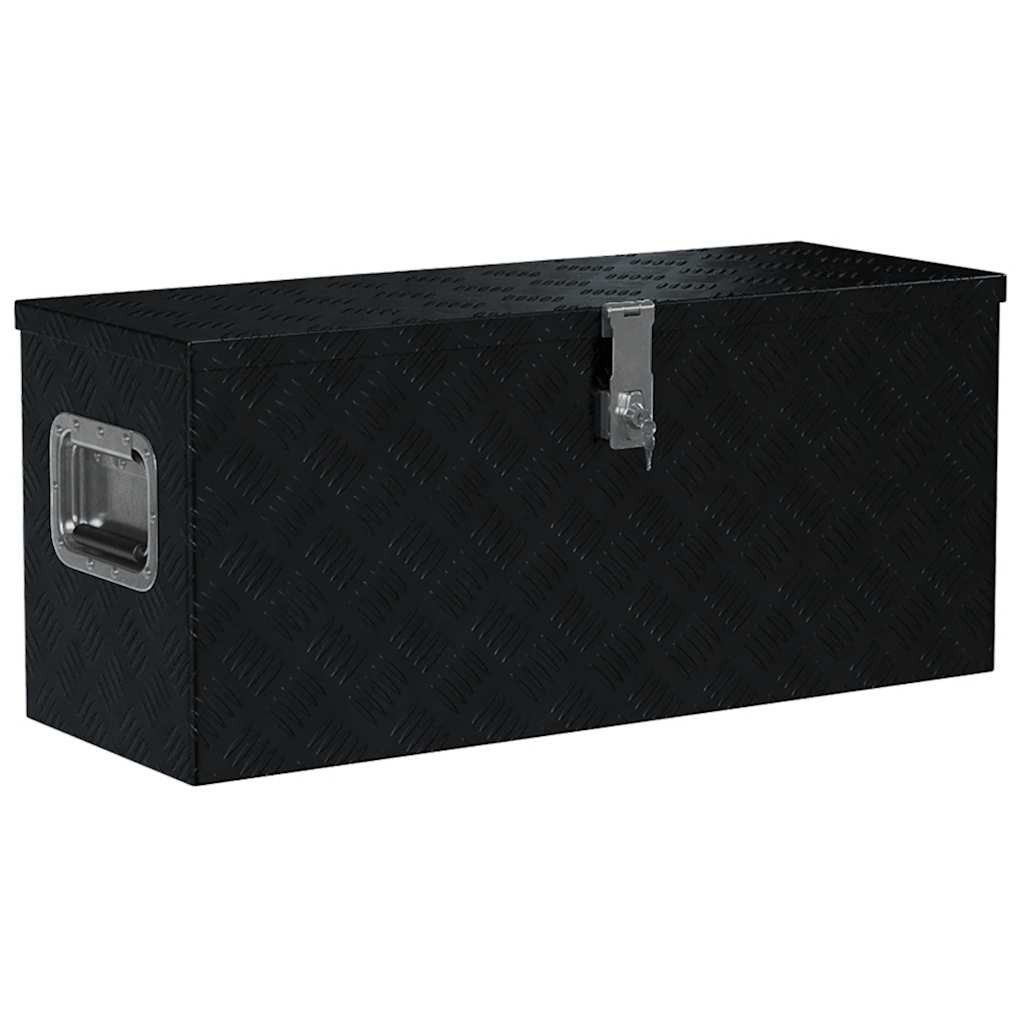 vidaXL Werkzeugbox Aluminiumkiste 70×24×42 cm Trapezförmig Silbern (1 St)