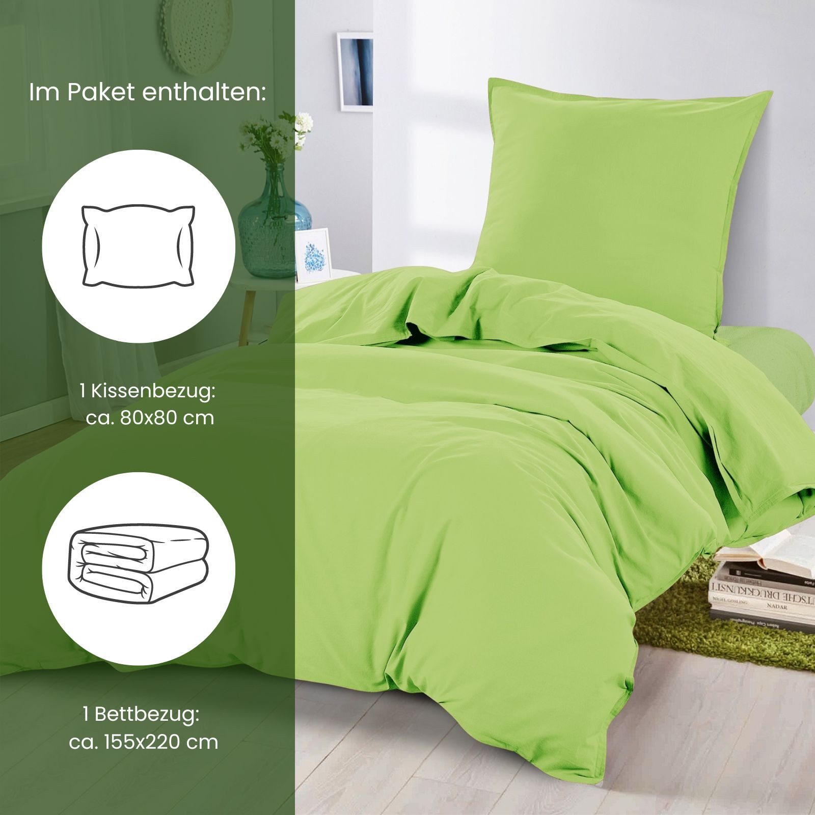 wometo Bettwäsche Stone Washed in Gr. 135x200, 155x220, Renforcé, OEKO-TEX® günstig online kaufen