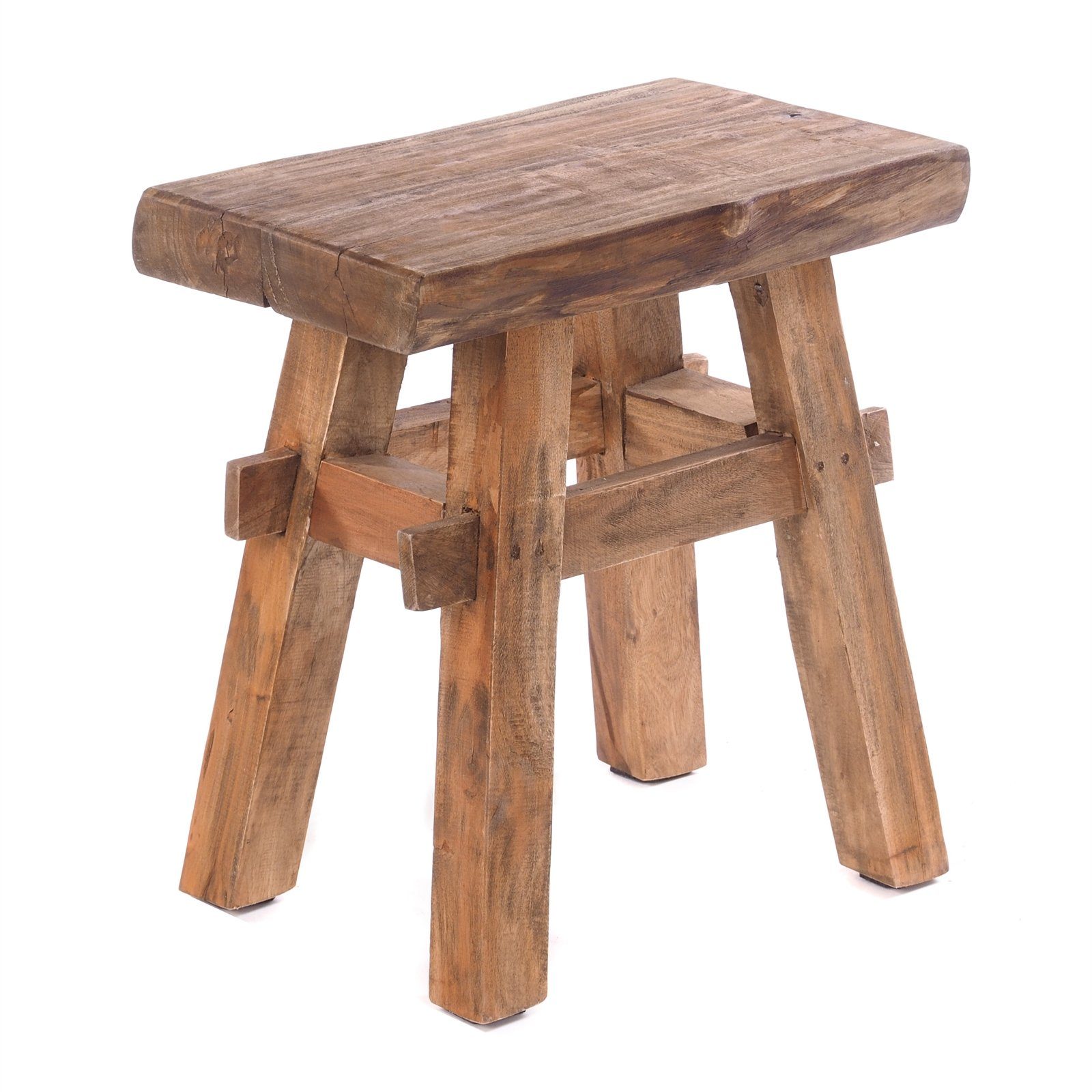 DESIGN DELIGHTS Hocker HOLZ HOCKER "VINTAGE 40", Hartholz, 43x45cm(HxB), Si günstig online kaufen
