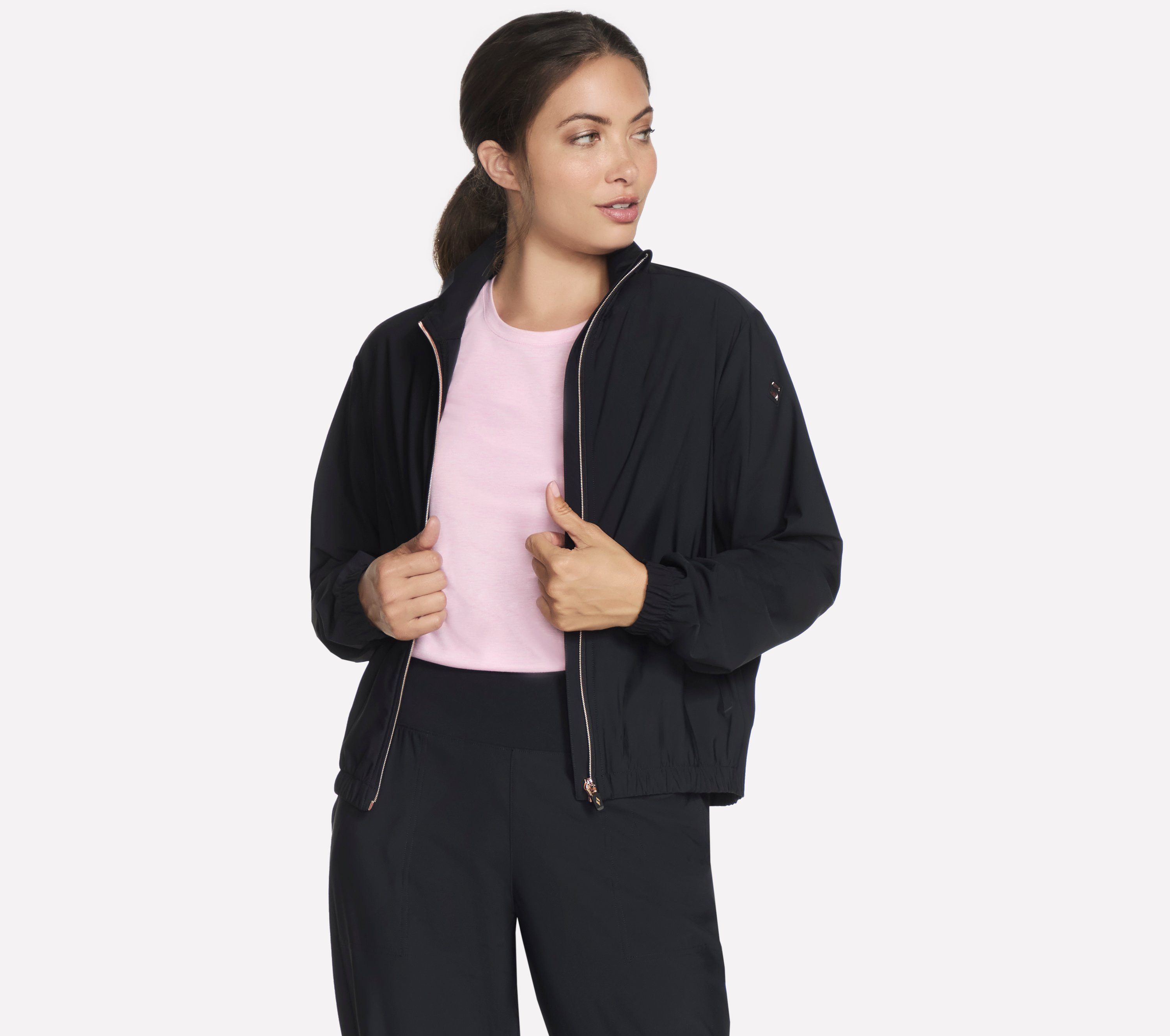 Skechers Trainingsjacke aus Nylon und Elasthan, auch in großen Größen
