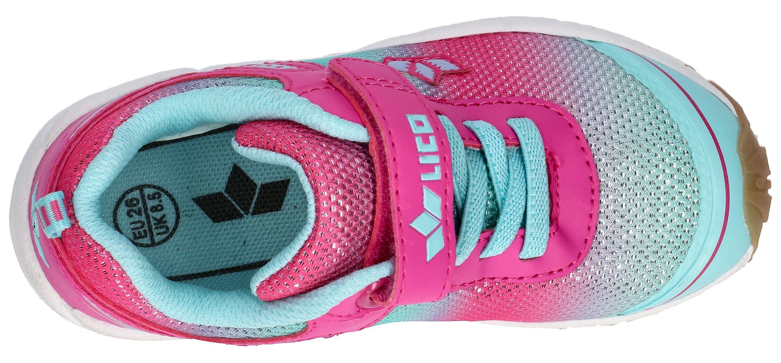 Lico Barney VS Sneaker mit modischem pink-türkis-Glitzer Farbverlauf
