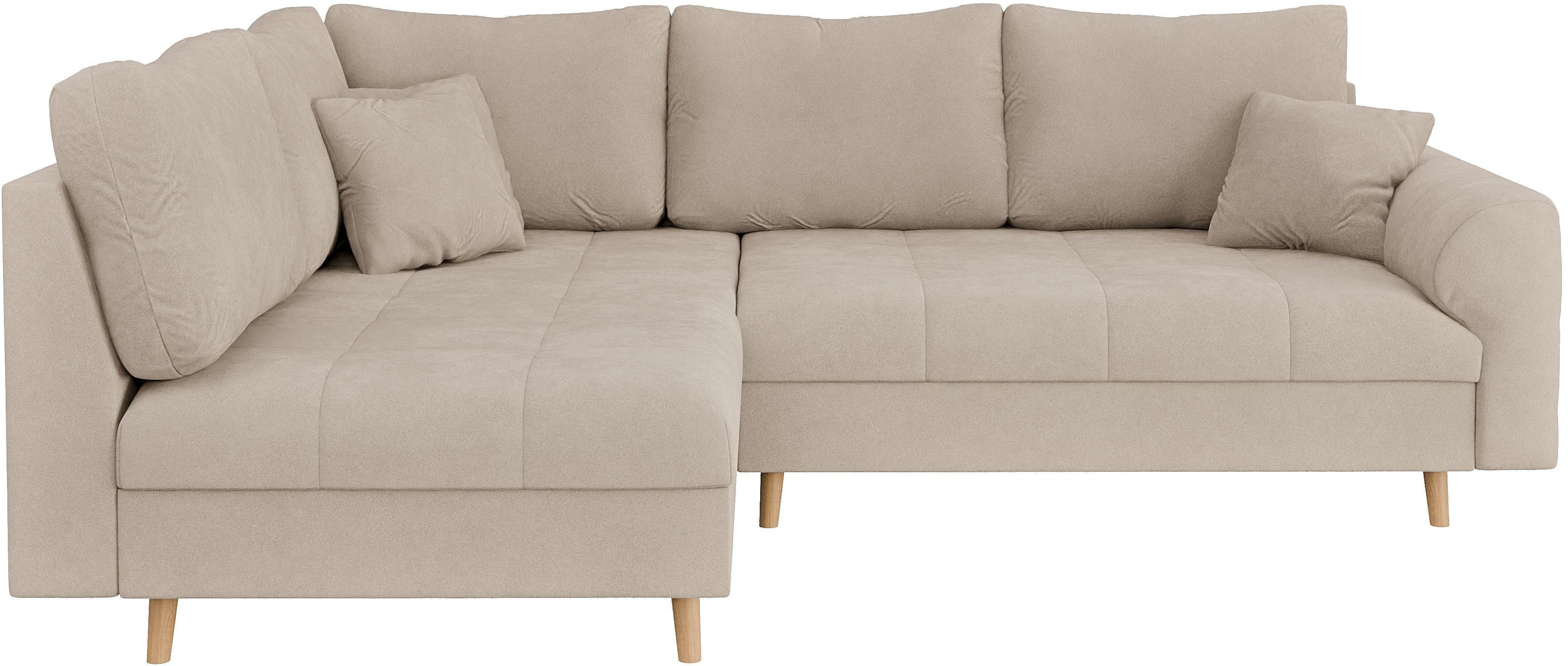 Home affaire Ecksofa CHARRE L-Form mit Ottomane, Maße B/T/H: 231/161/81 cm, günstig online kaufen