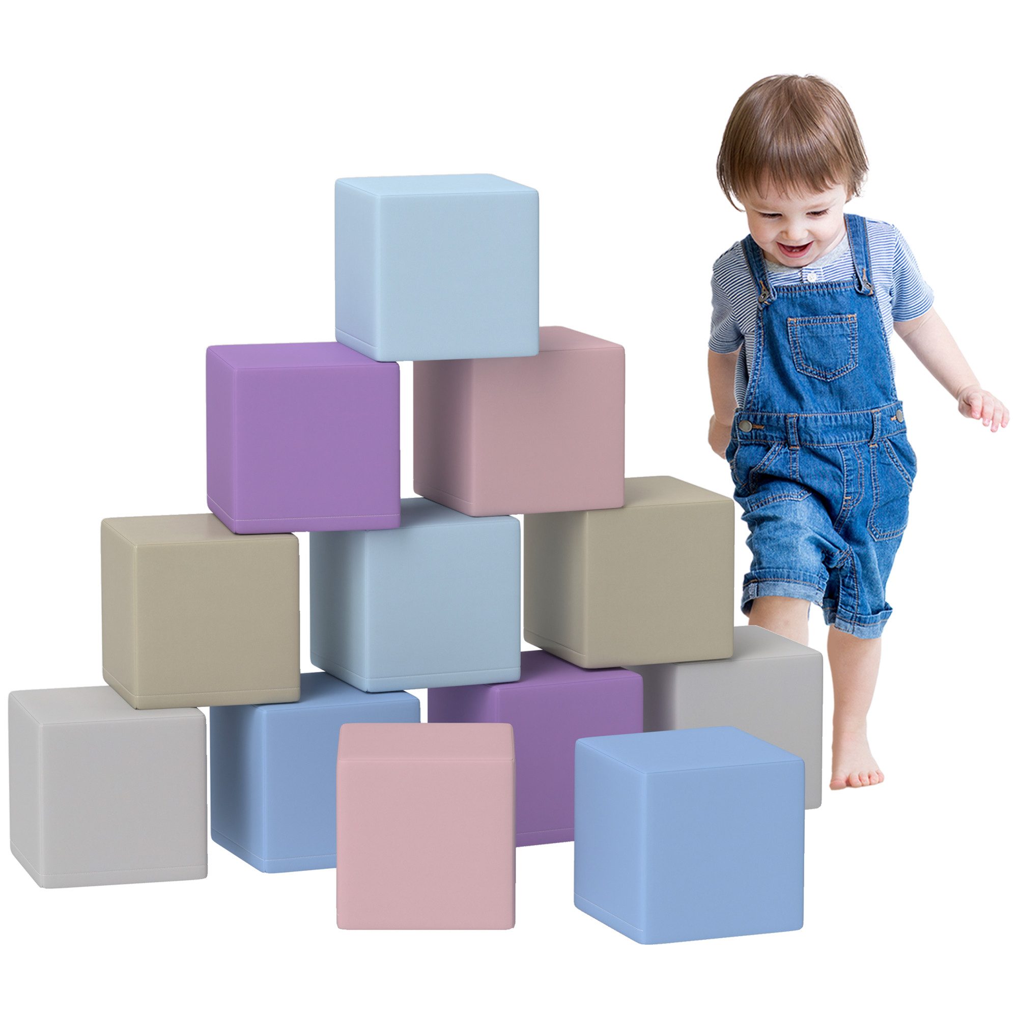 HOMCOM 12er-Set Bausteinset Spielbausteine, (Riesenbausteine, 12 günstig online kaufen