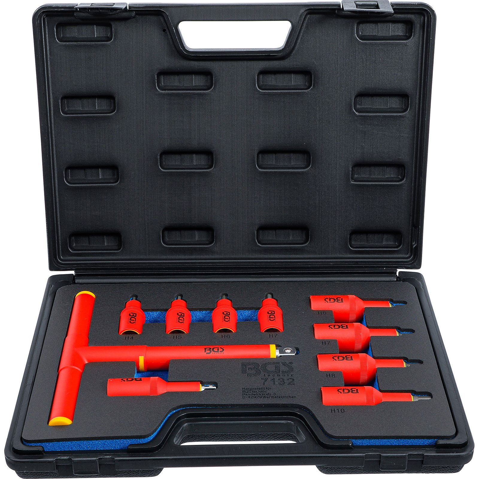 BGS Bithalter BGS VDE-Bit-Einsatz-Satz Antrieb Innenvierkant 10 mm (3/8) / 12,5 mm