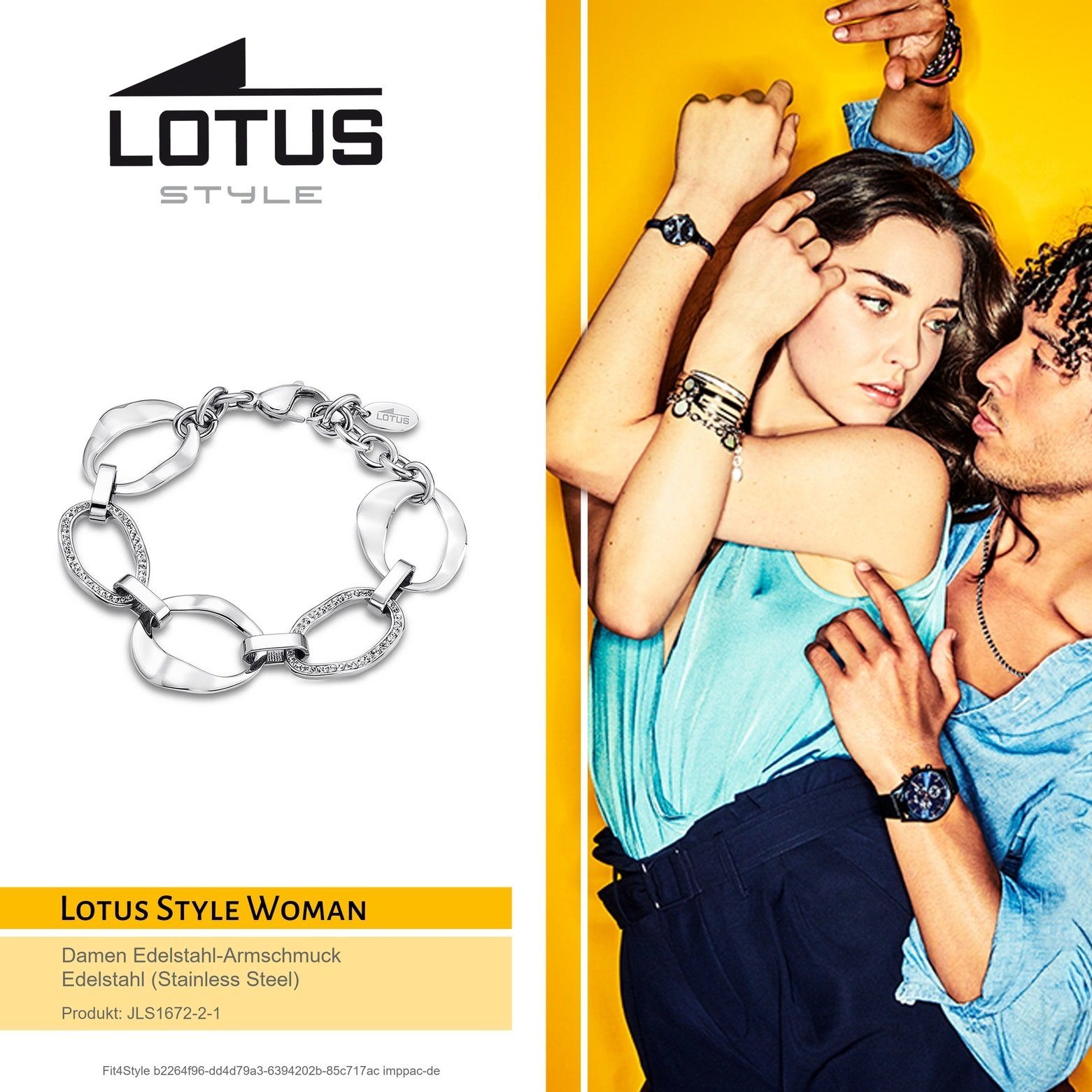 Lotus Style Edelstahlarmband Lotus Style Steine Armband silber (Armband), A günstig online kaufen