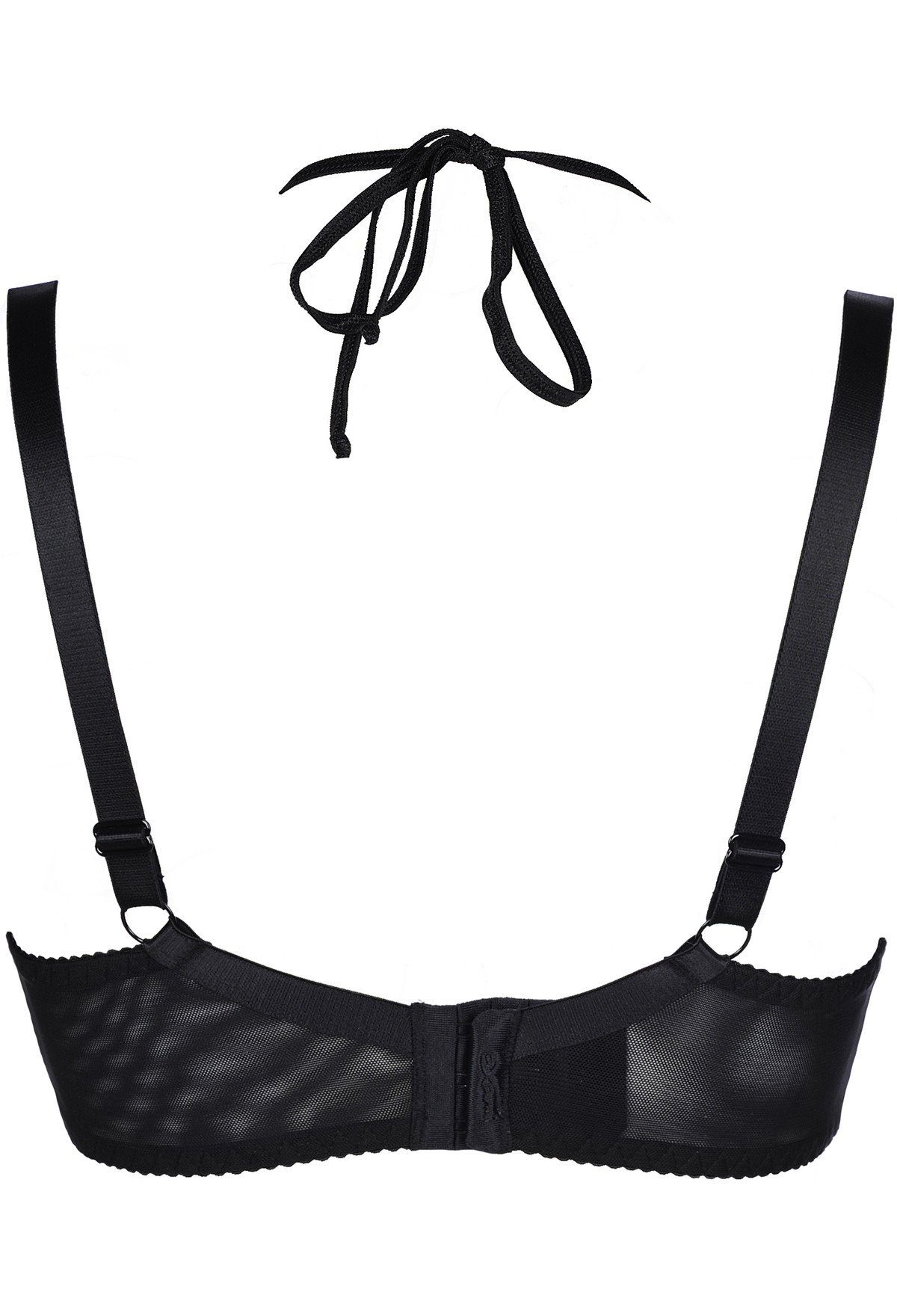 Axami Bügel-BH Glänzender Bügel-BH schwarz Lackoptik Halbschale Plus Size (einzeln, 1-tlg)