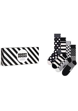 Happy Socks Socken (Packung, 4-Paar) Classic Black & White Socks Gift Set