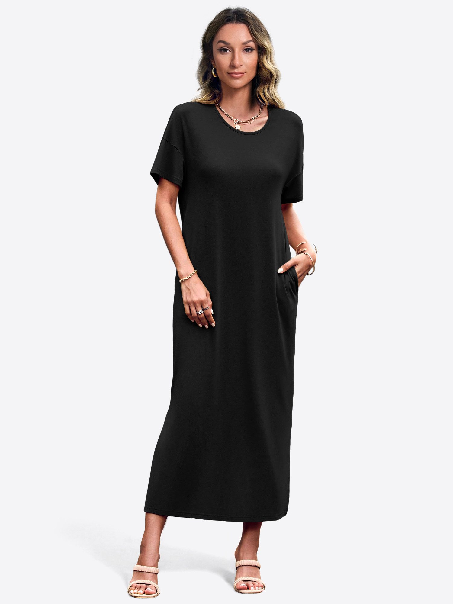 Imily Bela Maxikleid Damen Sommerliches T-Shirt Kleider (Packung, 1-tlg., 1 günstig online kaufen