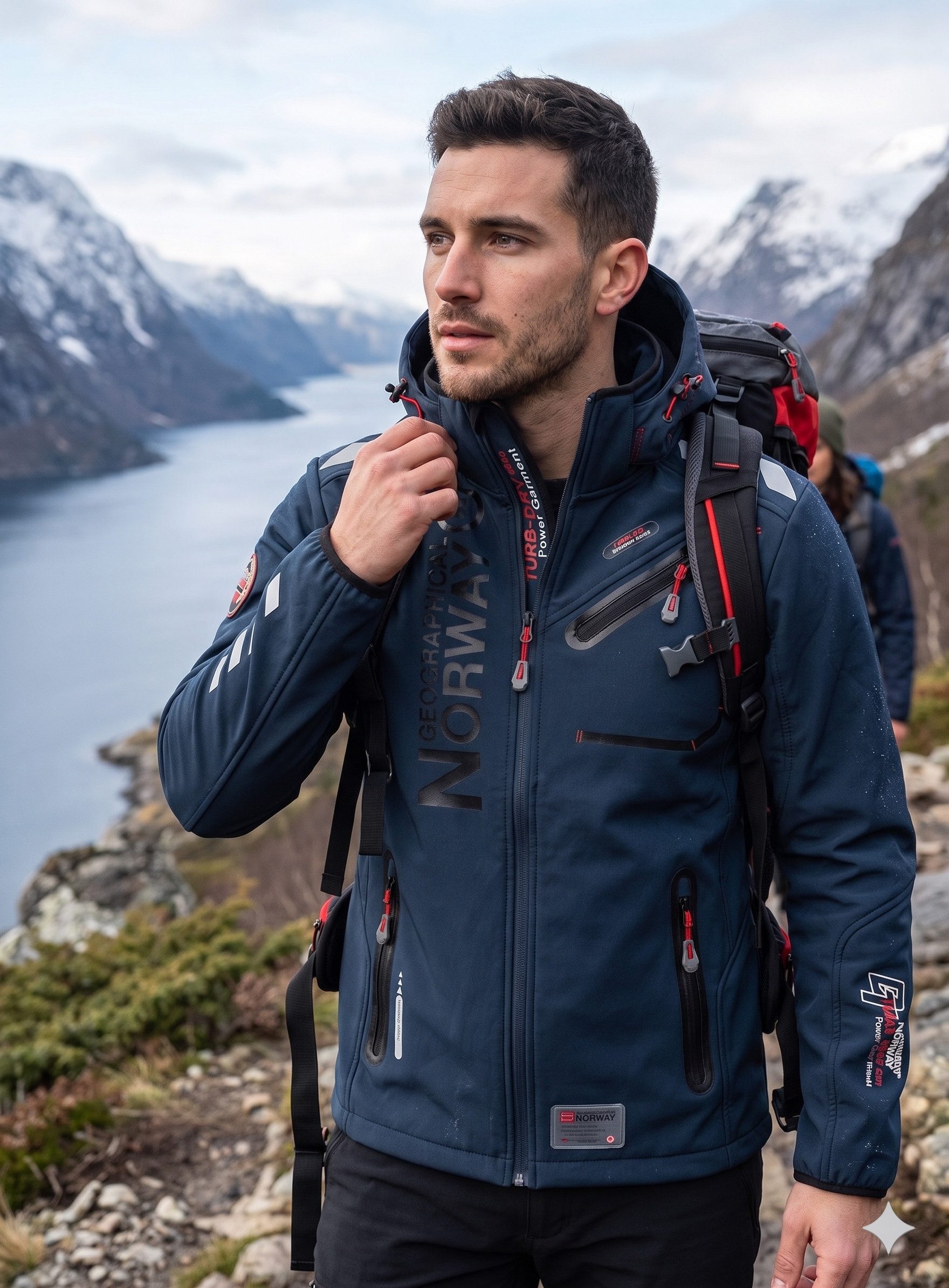 Geographical Norway Softshelljacke Herren Herbst Winter Jacke Softshell Outdoor Übergangsjacke (Packung, 1-St) Mit Kaputze 3XL Bis 7XL