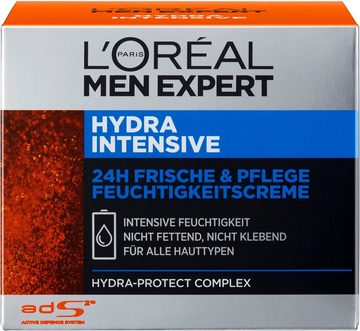L'ORÉAL PARIS MEN EXPERT Feuchtigkeitscreme Hydra Intensive, für sensible Männerhaut; zieht schnell, ohne fetten ein