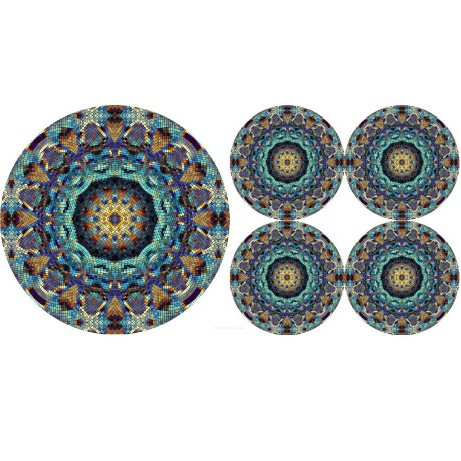 Bertoni Platzset, Set runde Tischuntersetzer 1+4 günstig online kaufen