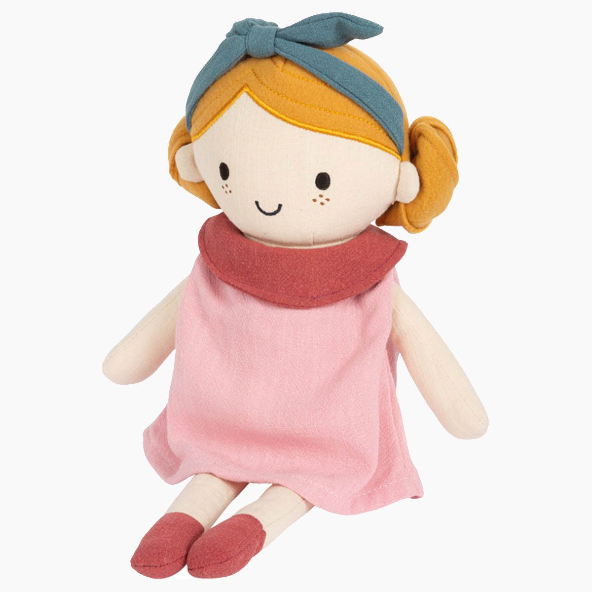 small foot GmbH & Co. KG Stoffpuppe Stoffpuppe Lina (Packung, 1-tlg., sparset), fröhlicher Gesichtsausdruck & kindliche Frisur