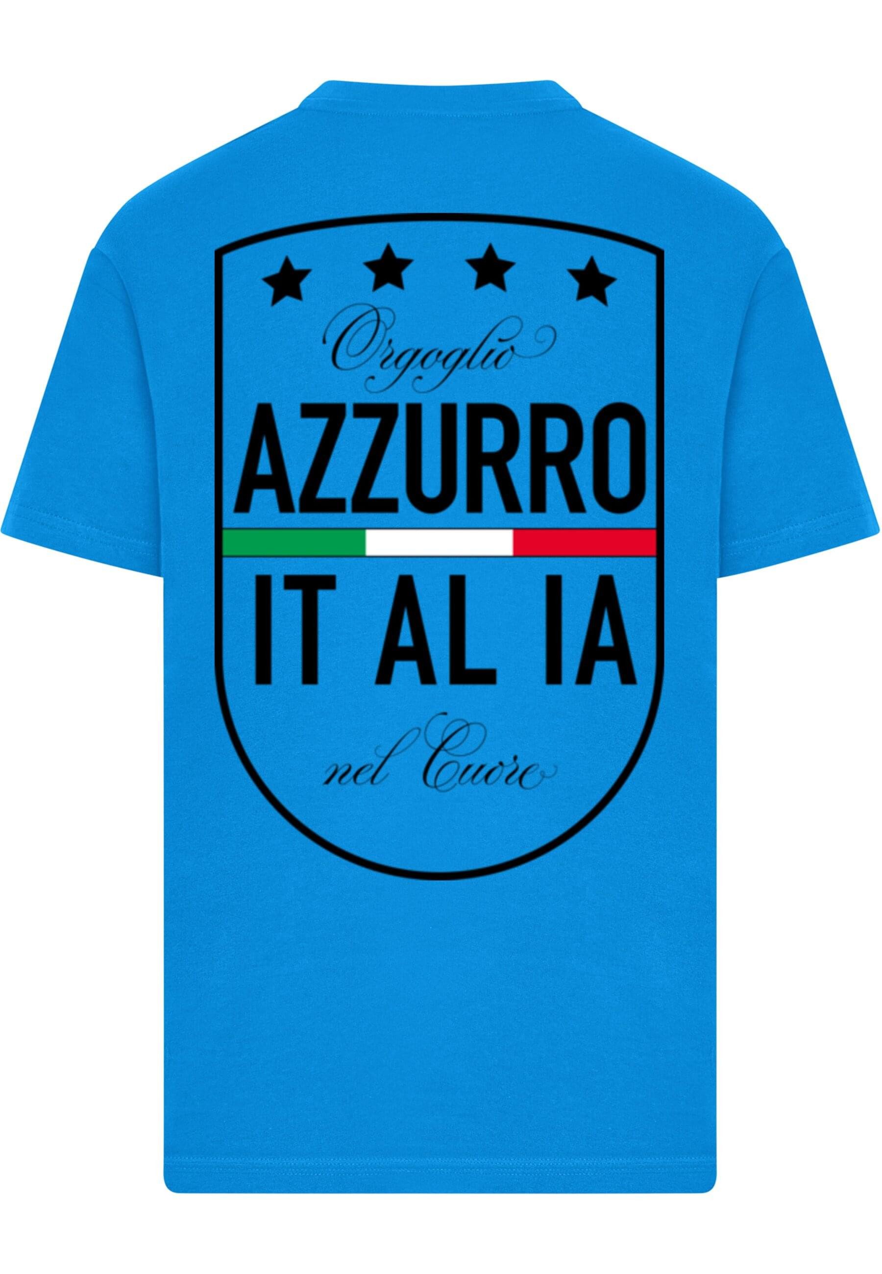 MisterTee T-Shirt MisterTee Azurro Italia Crest günstig online kaufen