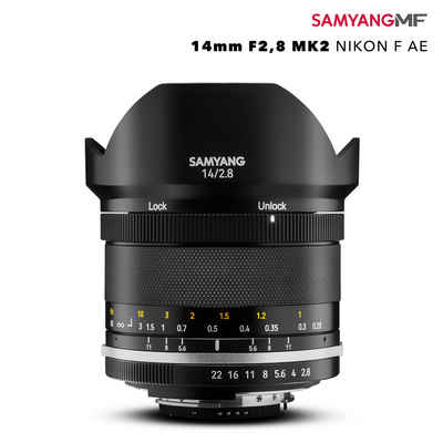Samyang MF 14mm F2,8 MK2 Nikon F AE Superweitwinkelobjektiv