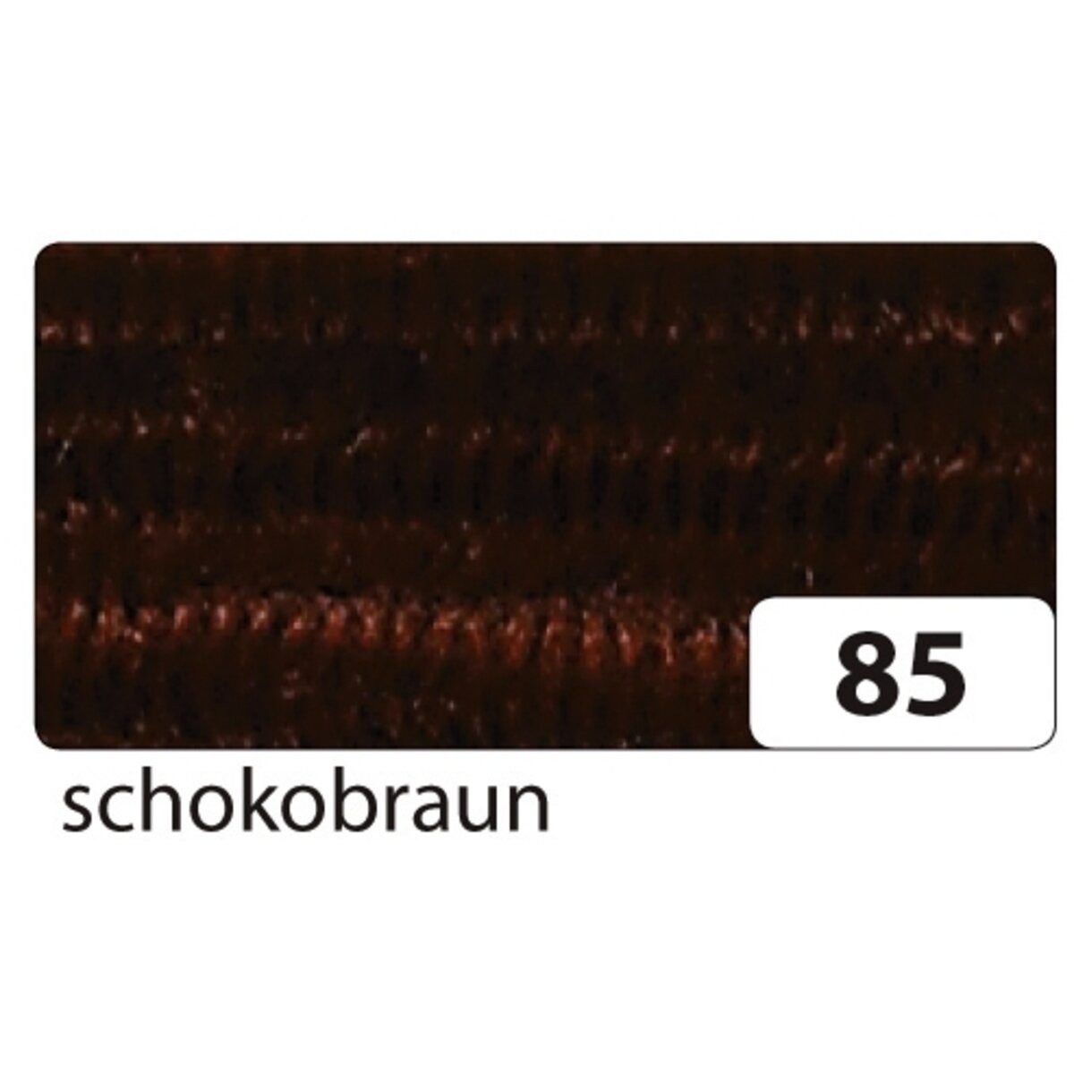 Folia Bastelfilz Chenilledraht - 8 mm 10 Stück schokobraun.