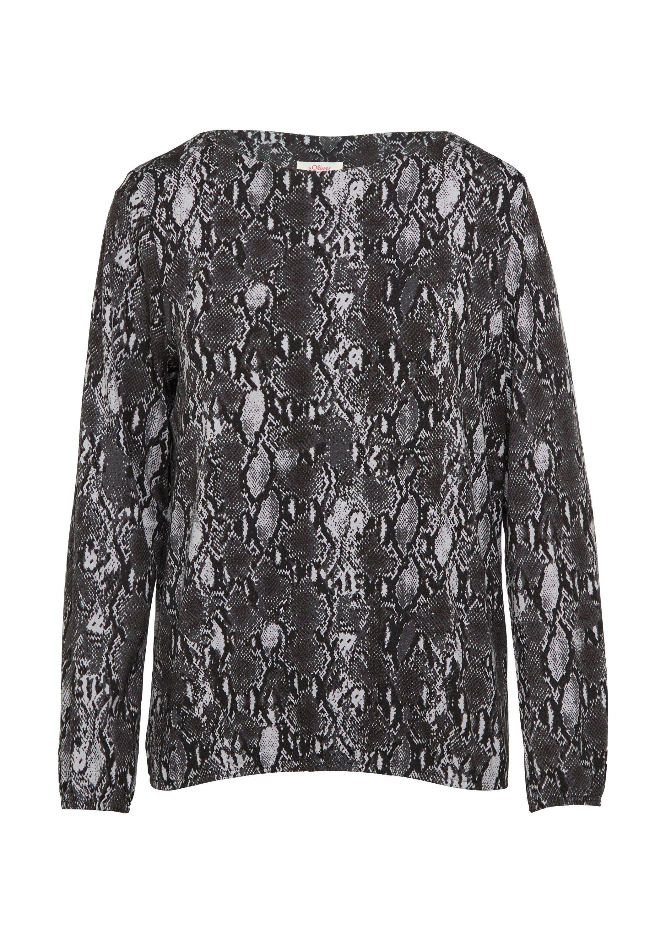 s.Oliver Langarmshirt T-Shirt Langarmshirt mit U-Boot-Ausschnitt im O-Shape günstig online kaufen