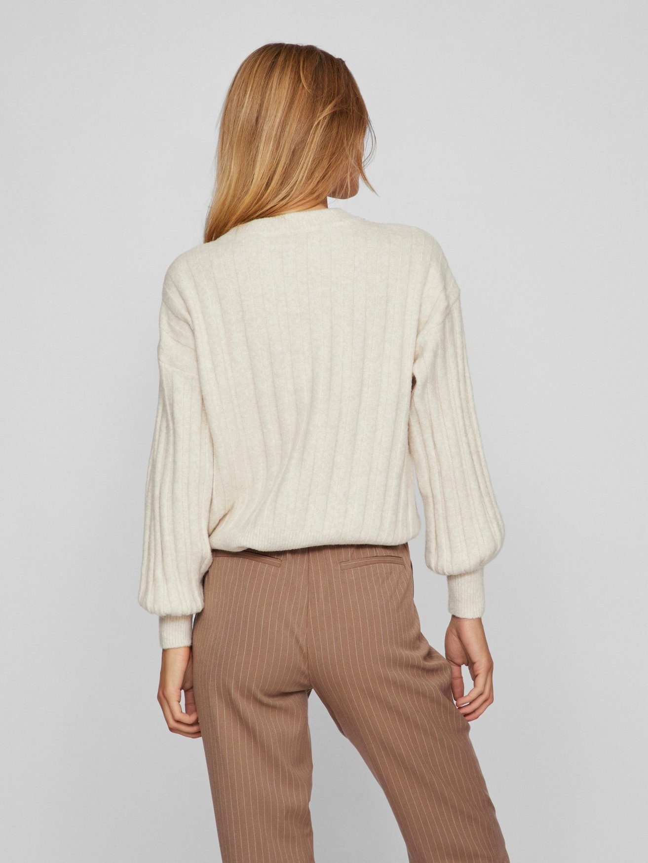 Vila Strickpullover Strick Gerippt Elastisch VITYCIA VITYCIA L/S O-NECK KNI günstig online kaufen