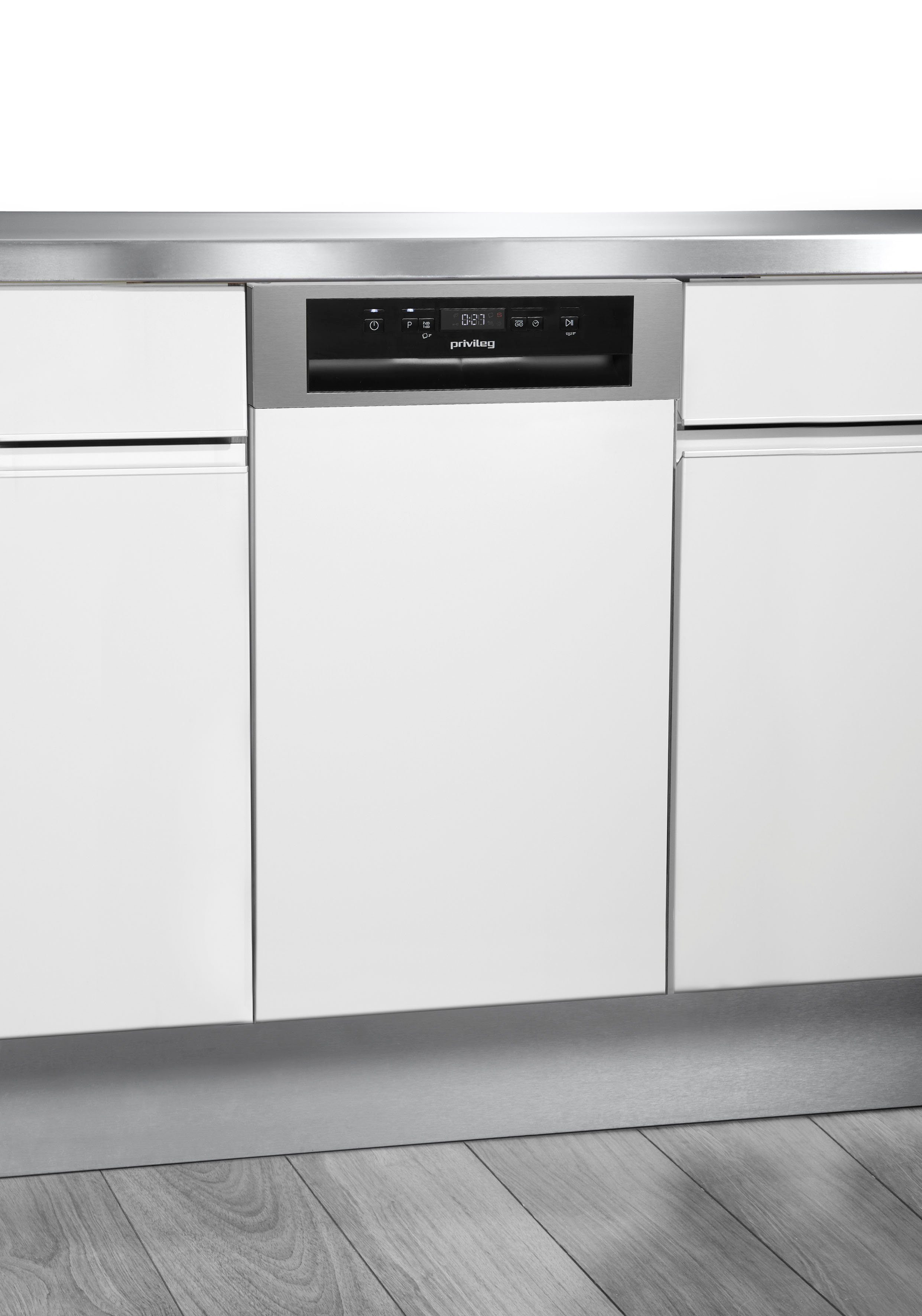 Privileg teilintegrierbarer Geschirrspüler RSBO 3T224 X (2), 10 Maßgedecke, Push&Go – Schnelles Spülen und Trocknen in 85 Minuten