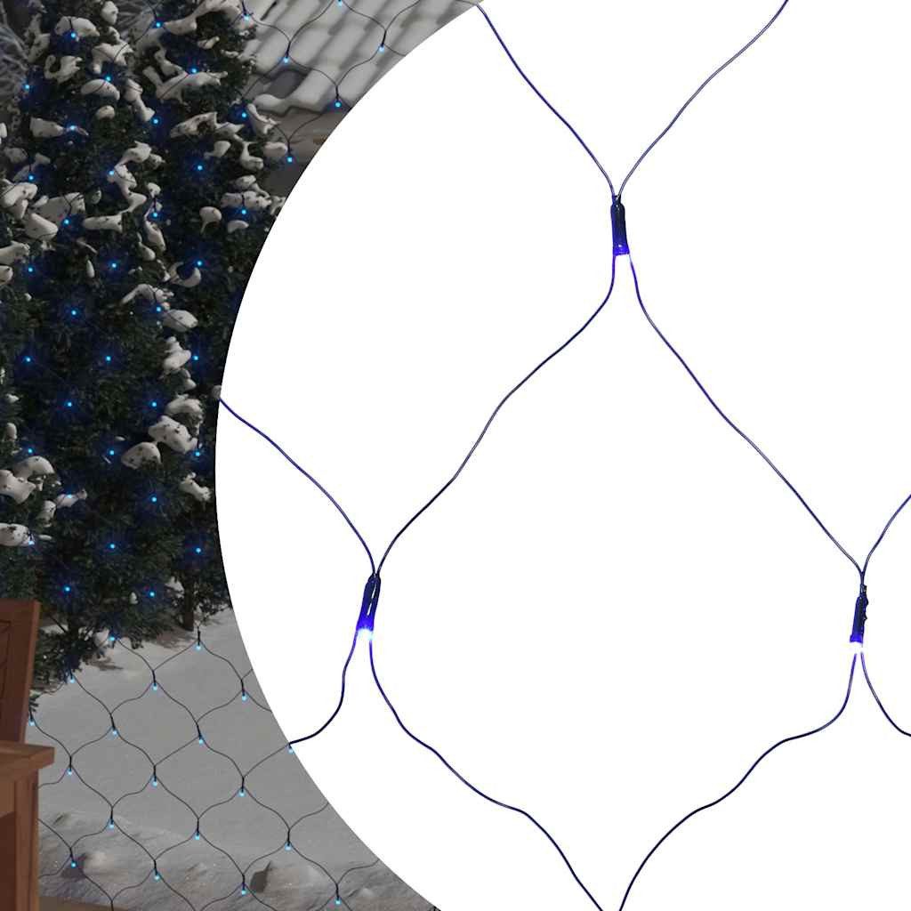 vidaXL Lichterschlauch Weihnachts-Lichternetz Blau 4x4 m 544 LEDs Indoor Outdoor
