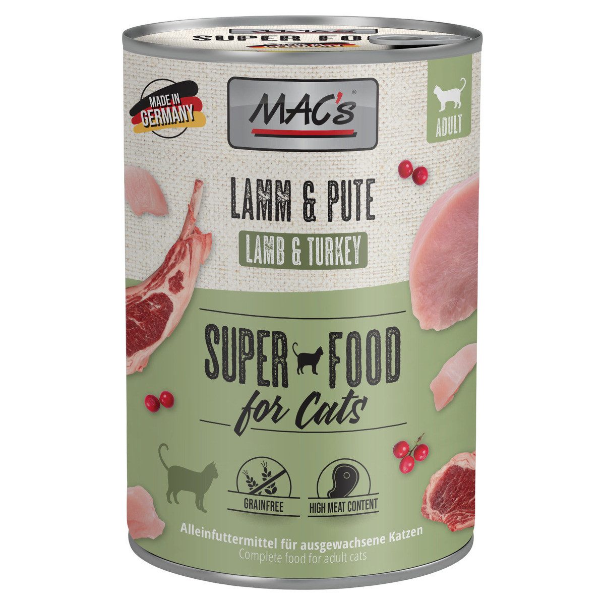 MAC'S Lamm & Pute 400 g - 6 Stück