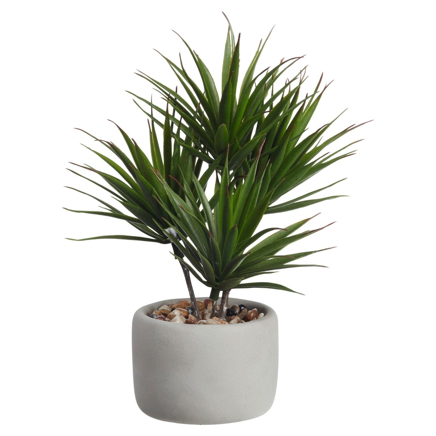Kunstpflanze SIRKO, Bonsai Palme, Grün, Kunststoff, Grau Bonsai Palme, ASA SELECTION, Höhe 24 cm