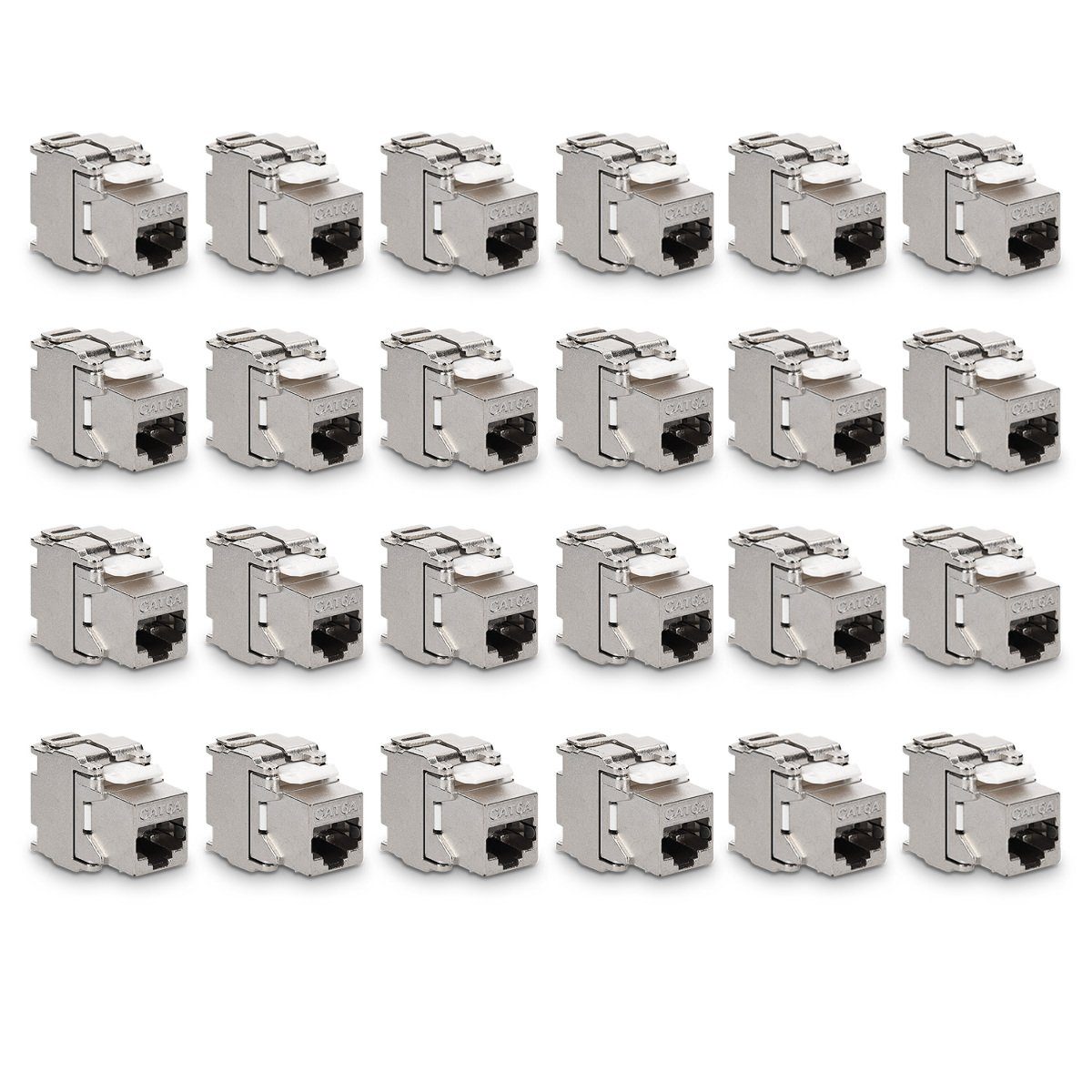 Keystone Modul CAT 6A Kabel - 10 Gbit/s - Schnappverschluss - 24x Netzwerk-Adapter