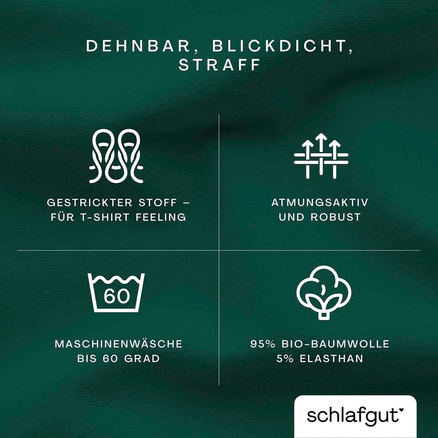 Schlafgut Spannbettlaken PURE Bio-Baumwolle mit Elasthan, 170 g/m², Bettlaken, Spannbetttuch, Jersey, Gummizug: rundum, (1 Stück), PREMIUM Laken für Matratzen b – Bild 3 von 5