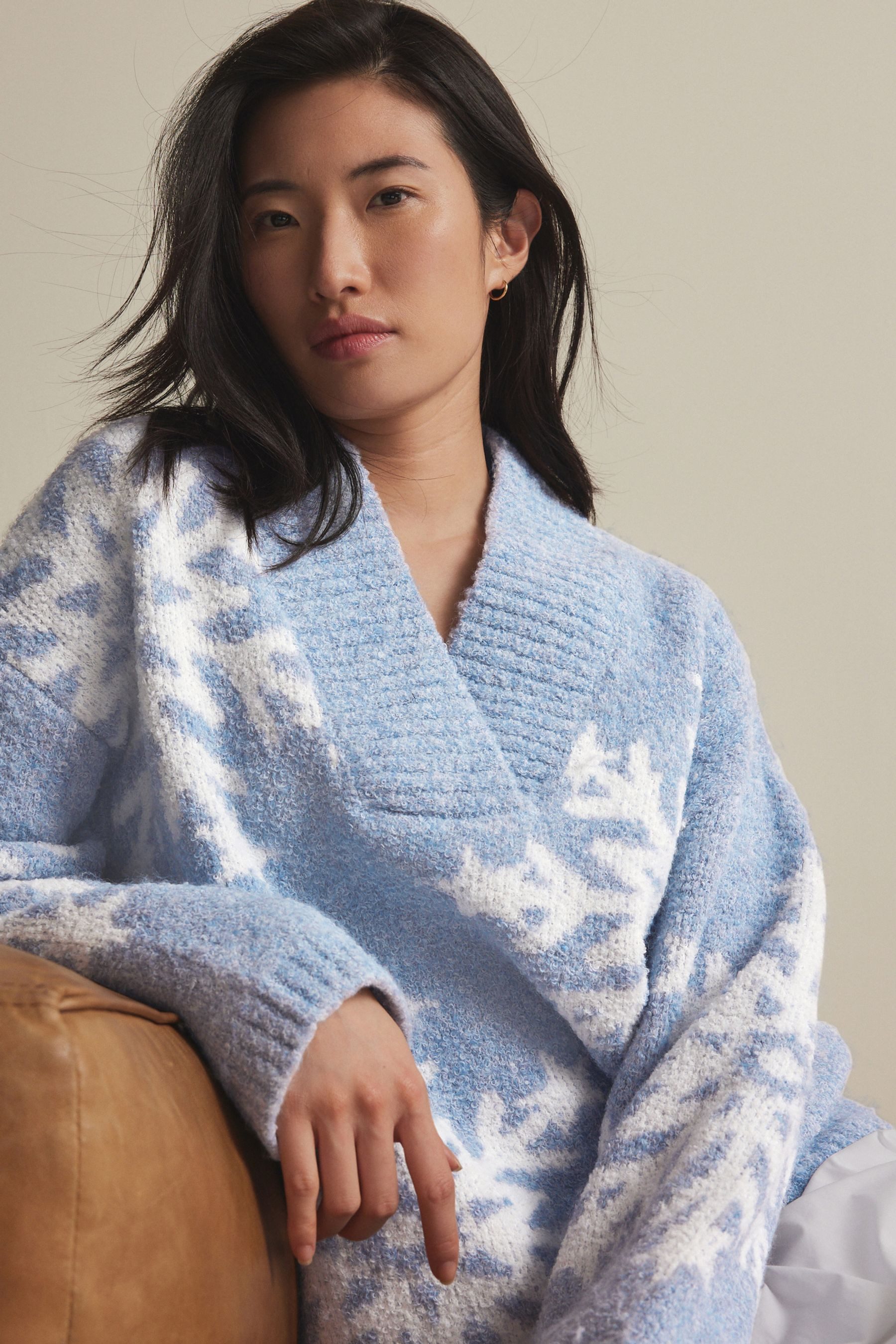 Next V-Ausschnitt-Pullover Weihnachtspullover (1-tlg)