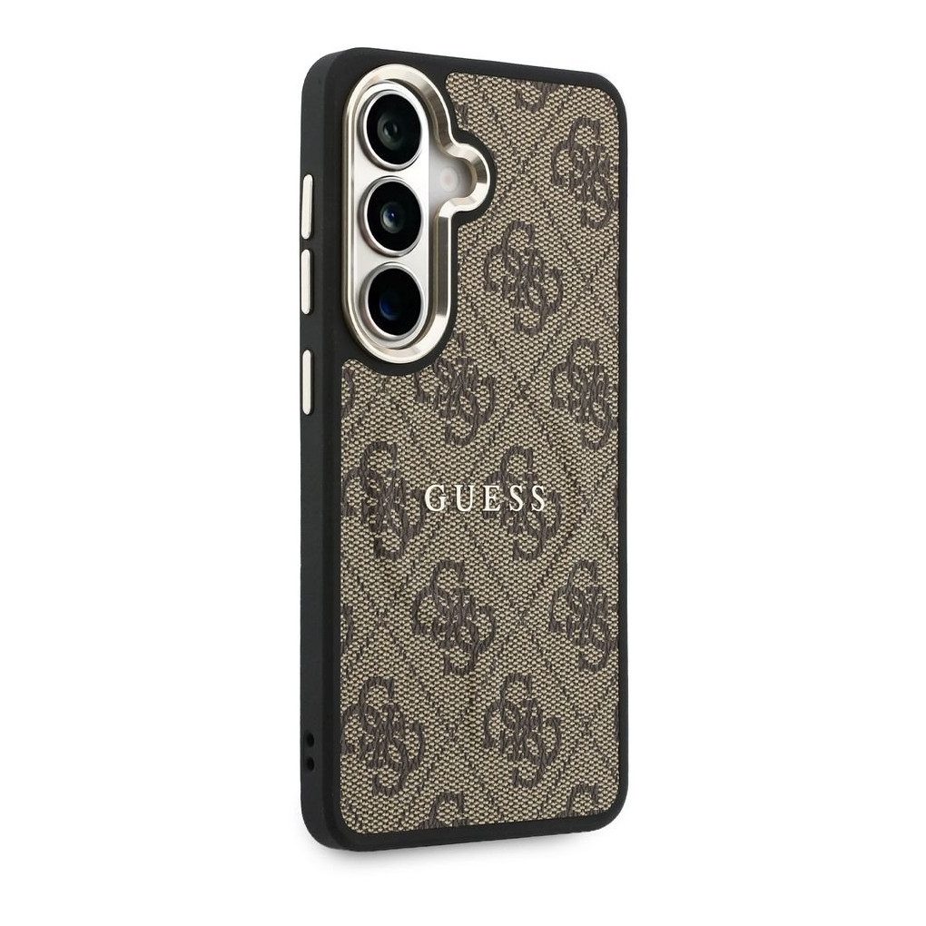 Guess Backcover Guess 4G Leather Back Cover mit MagSafe Samsung Galaxy S26 - Gold Edge