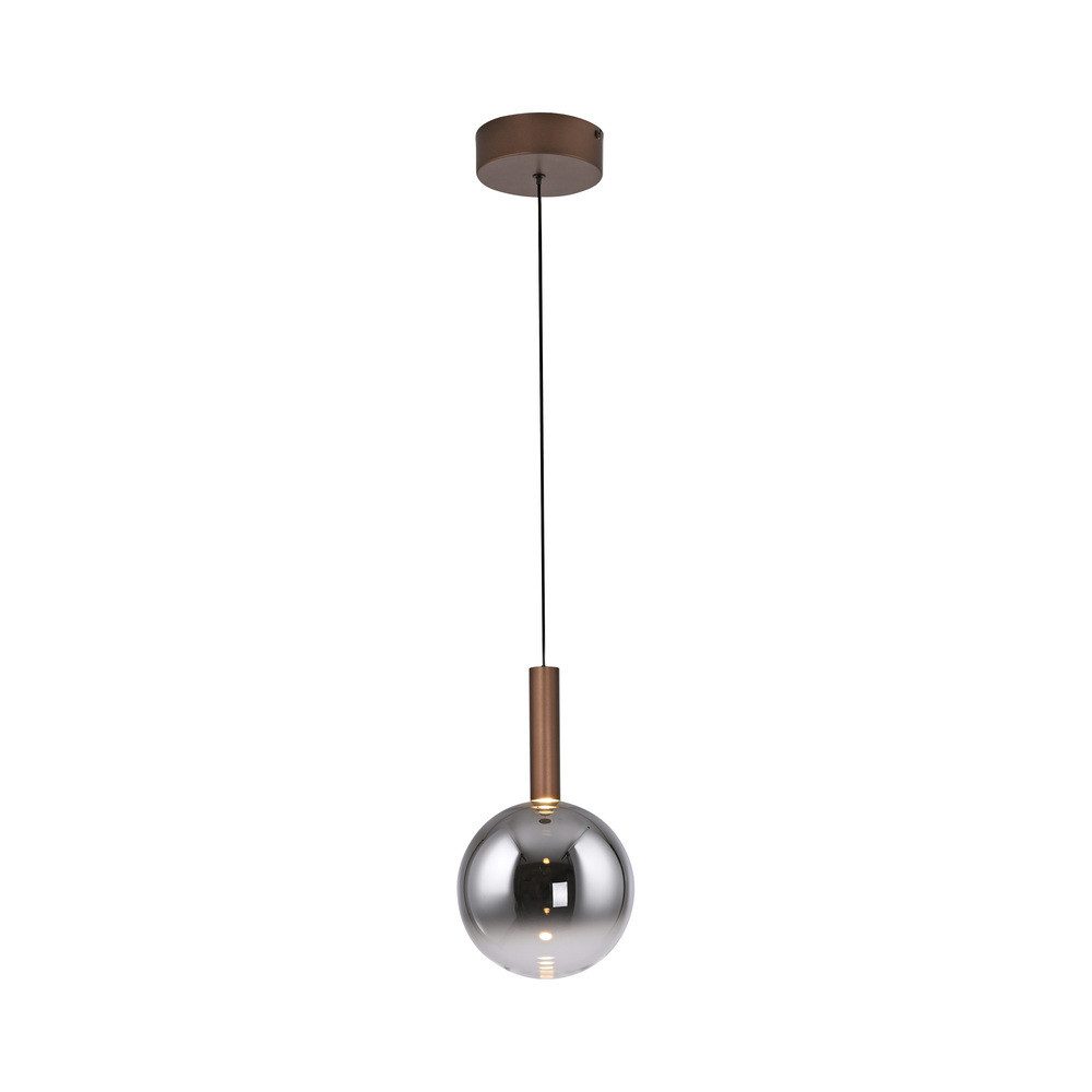Paul Neuhaus LED Pendelleuchte LED Pendellampe BOWL, Dimmbar, 1xLED Board/7.40W, warmweiß, dimmbar über Wandschalter, Glaskugel