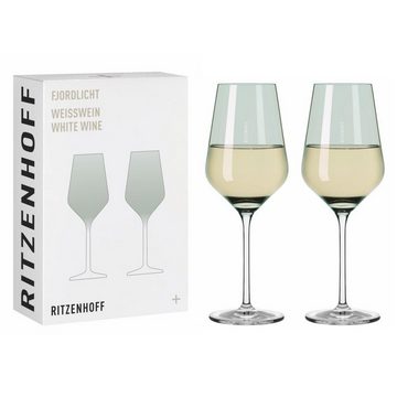 Ritzenhoff Weinglas Fjordlicht, Glas, Grün H:22.5cm D:8cm Glas