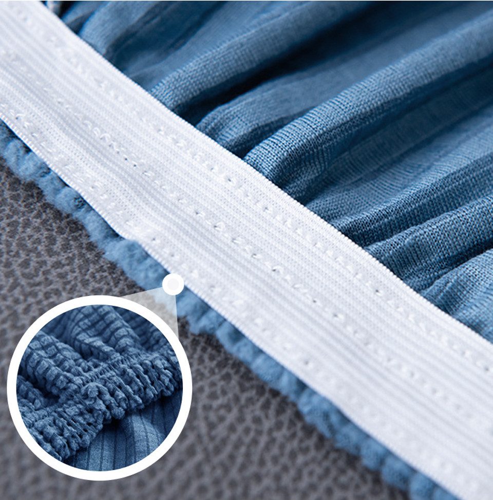 Agger Stuhlhusse 2 Stück Hocker Bezug Rund Luxuriöser Stoff, Durchmesser 30-40cm, Rund Dehnbar Knitterfrei Waschbar Staubdicht Hocker Bezug – Bild 5 von 5