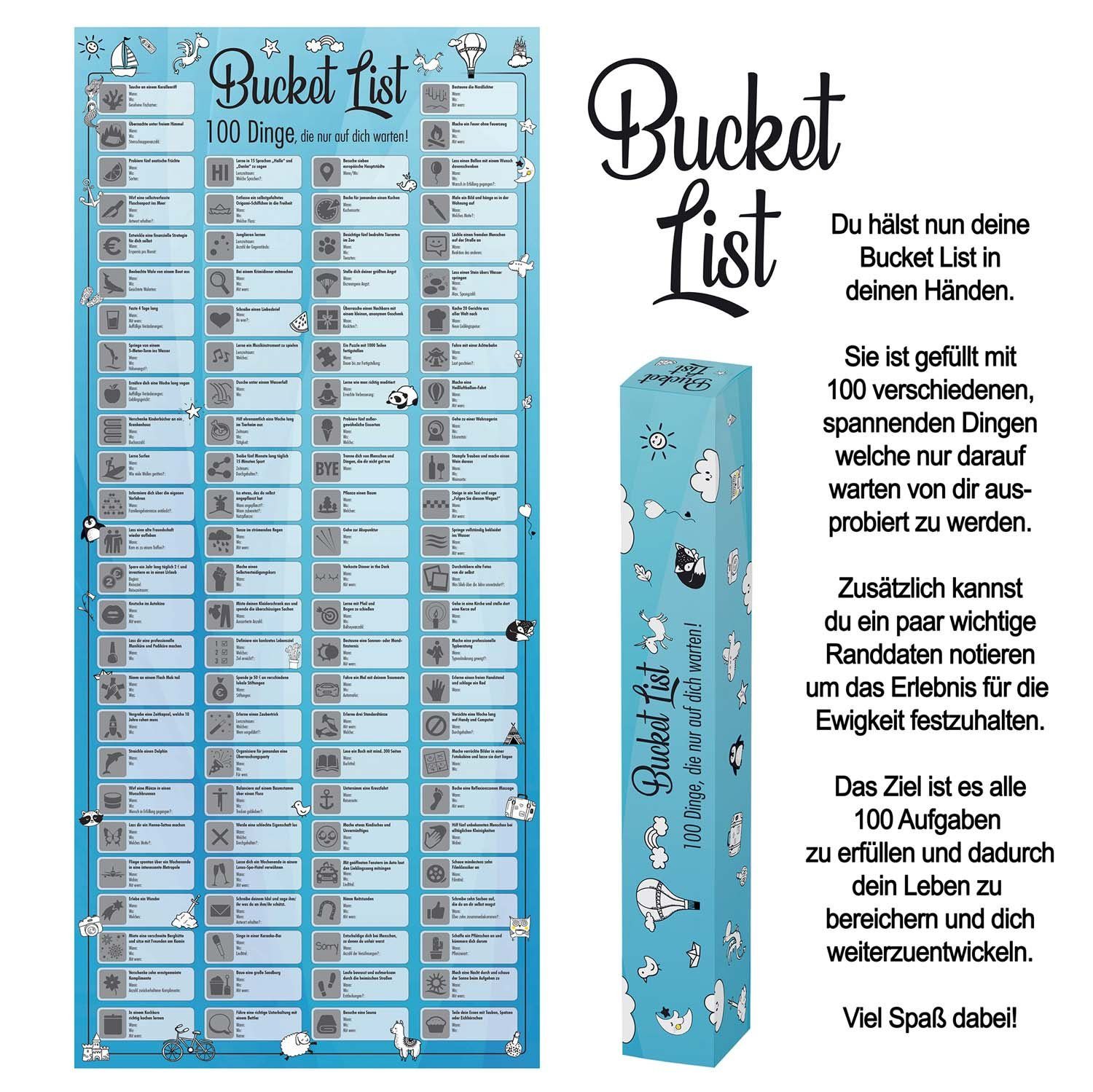 Goods+Gadgets Poster Bucket List 100 Dinge günstig online kaufen