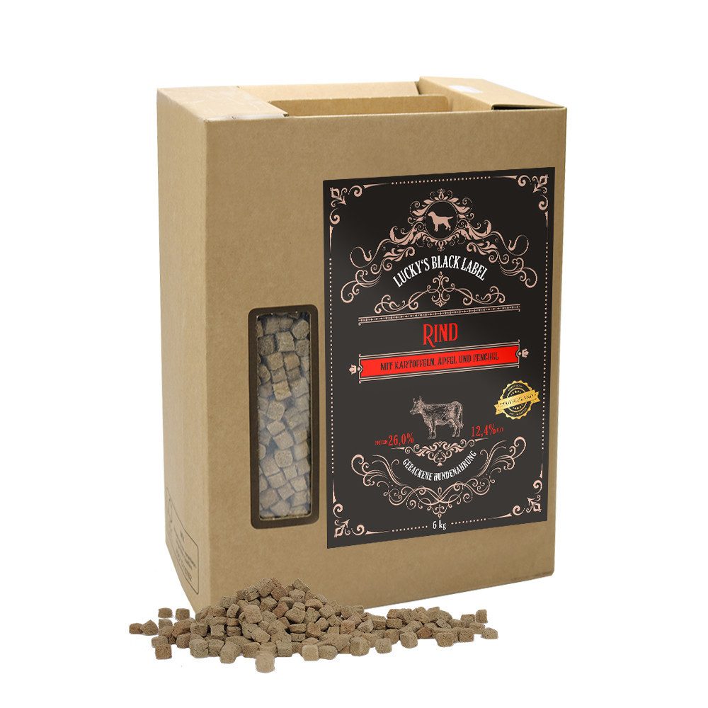 Lucky´s Black Label Lucky's Black Label ofengebacken Rind, Trockenfutter für: Hunde