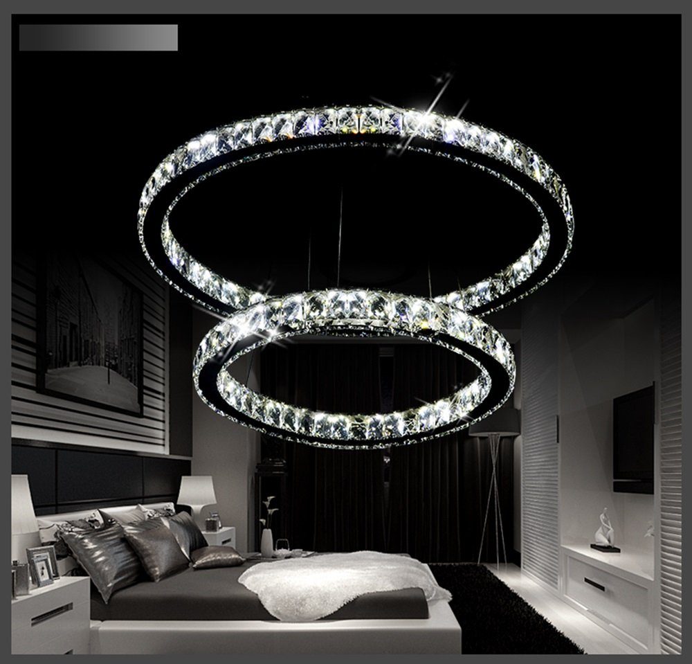 Euroton LED Deckenleuchte LED Kristalleuchten klare schöne Deckenleuchten mit Fernbedienung, LED fest integriert, Einstellbar, Sehr hochwertig und Schick
