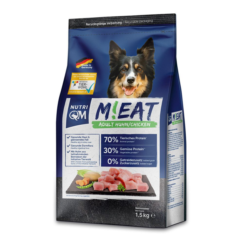 NutriQM M!EAT Adult, getreidefreies Сушеный корм для животных mit ITW-zertifiziertem Huhn