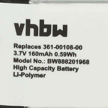 vhbw Ersatz für Garmin 361-00108-00, 361-00108-01 für Akku Li-Polymer 160 mAh (3,7 V)
