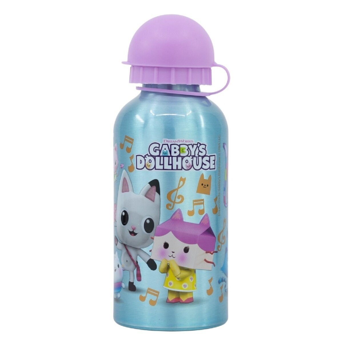 Gabby's Dollhouse Trinkflasche Gabbys Dollhouse Aluminium Trinkflasche 400ml Kinderflasche
