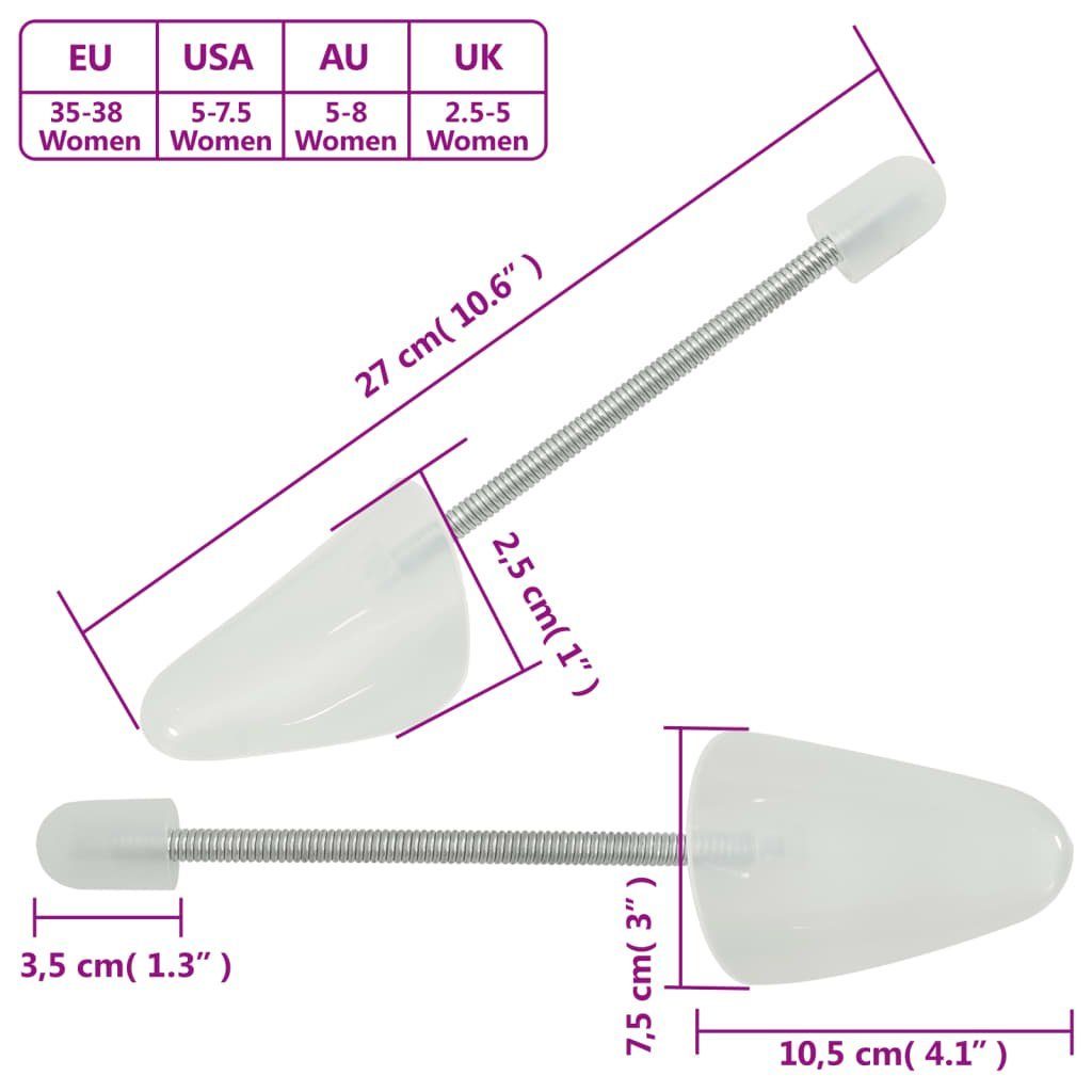 (1-tlg) EU vidaXL Weiß Paar Schuhspanner Kunststoff 35-38 5 mit Schuhspanner Spiralfeder