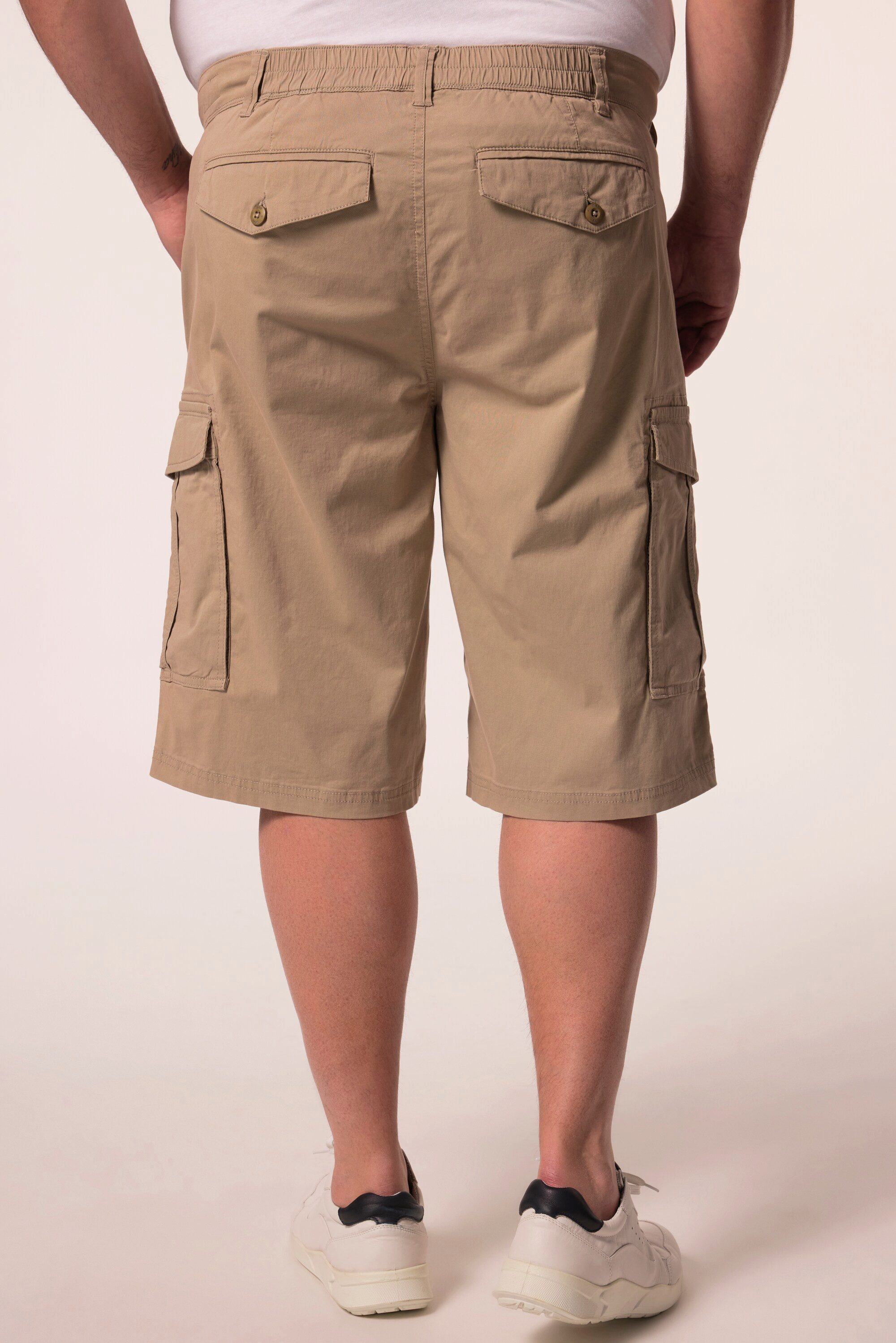 Men Plus Bermudas Cargo-Bermuda Baggy Fit Twill Elastikbund
