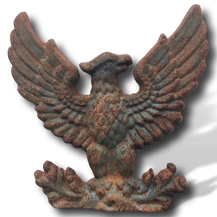 Aubaho Gartenfigur Adler Preussen Relief Wappen Wand Tür Dekoration Eisen Wandbild Schild