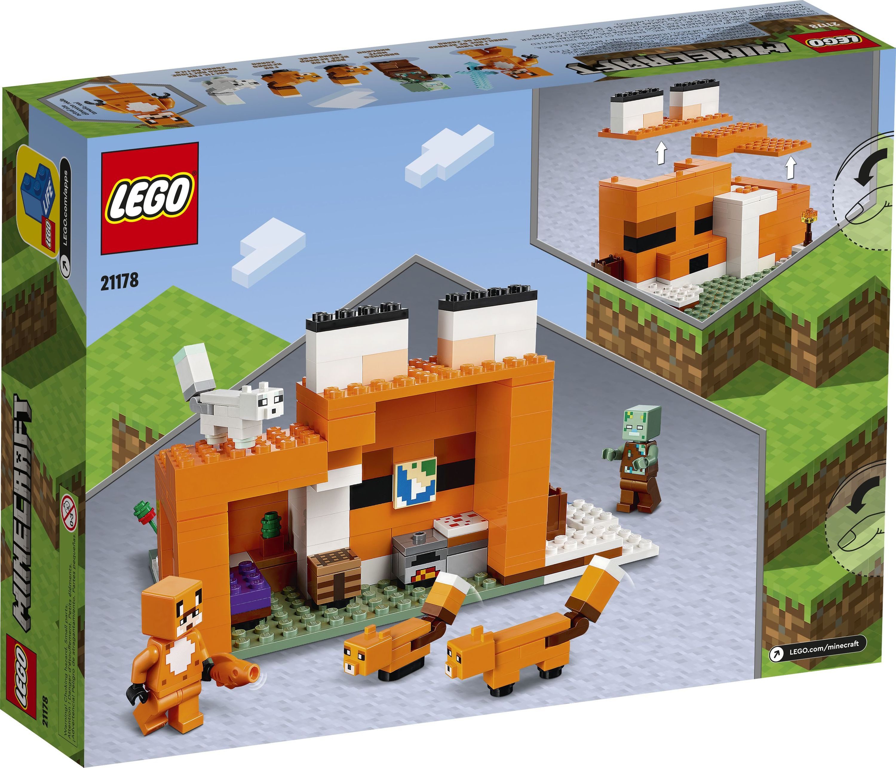 LEGO® LEGO® Minecraft Die Fuchs-Lodge - 21178 NEU! Teile 193x Spielbaustein günstig online kaufen
