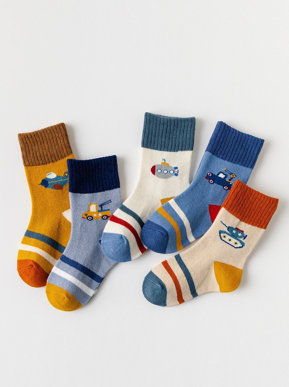 axy Socken axy Kinder Jungen Socken 5 Paar Multipack (Set, 5er-Pack, 5 Paar)  Geschenke Bunte Weich Neuheit Kindersocken