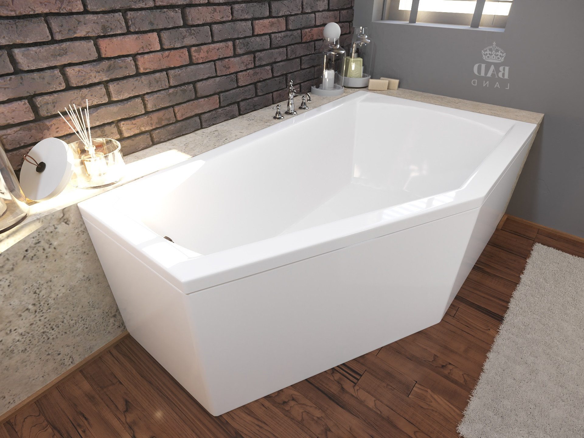 KOLMAN Badewanne Eckbadewanne Selena 150x90, (Links/Rechts), günstig online kaufen