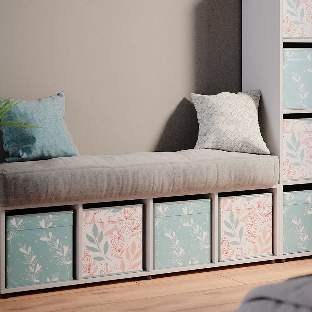 Vicco Raumteiler Ludus, Weiß, 142.5 x 36.2 cm mit 2 Faltboxen opt.2 günstig online kaufen