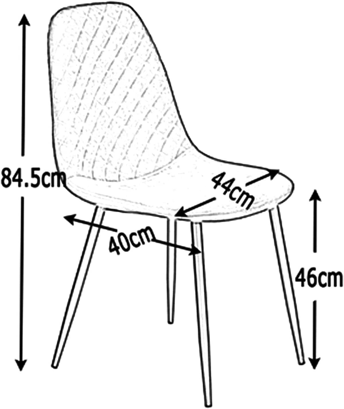 JYMTOM Esszimmerstuhl mit Rückenlehne, aus Samt/künstlichem Wildleder, Scan günstig online kaufen